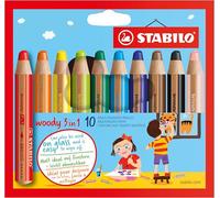 STABILO woody 3 in 1 Multicolore 10 pz