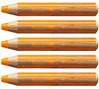 Stabilo woody 3 in 1 - Matita colorata Multi-Funzione - Confezione da 5 - Arancio