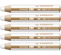 E_0002_S8436699 Stabilo Matite colorate Stabilo Woody Bianco 3 in 1 5 Pezzi (5 U