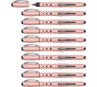 STABILO worker+ NatureCOLORS Wildflower - Penna Roller - Inchiostro blu - Confezione da 10 - Cipria