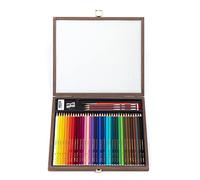 STABILOaquacolor - Matita colorata acquarellabile - Cassetta in Legno - Cofanetto Regalo con 36 Colori, 3 Matite HB, 1 Gomma, 1 Temperino, 1 Pennello