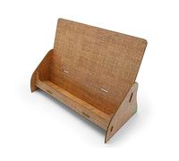 stableco 1 x espositore ecologico DIN A4 orizzontale con 1 scomparto stabile supporto per volantini in design naturale No Plastic! Just Paper! Supporto per volantini sostenibile, supporto per