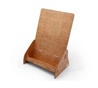 stableco 1 x espositore ecologico DIN A4 verticale con 1 scomparto stabile supporto volantino in design naturale No Plastic! Just Paper! Supporto sostenibile per volantini da montare rapidamente