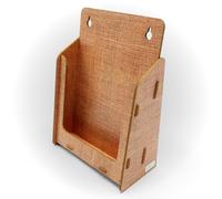 Stableco Supporto da Parete Ecologico DIN A5 Verticale - 1 Scomparto per Volantini in Design Naturale - No Plastic! Just Paper! Sostenibile