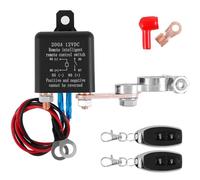 Stacca Batteria 12V 200A Con Telecomando - Interruttore di Scollegamento Remoto Riutilizzabile per Auto e Barca (Doppio Telecomando)