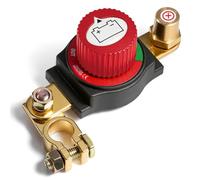Stacca Batteria 12V-48V, Regolabile 180° Interruttore di Separazione Della Batteria, Stacca Batteria per Auto ON-OFF, Staccabatteria per Auto, Moto, Roulotte, Yacht, Adatto per il polo positivo