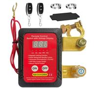 Stacca Batteria 12V con Telecomando, 240 A Stacca Batteria Remoto per Automobile con Display di Tensione a Led, Interruttore Isolatore BATTERIA 12V, Interruttore di Scollegamento