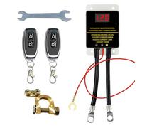 Stacca Batteria 12V Interruttore Stacca Batteria 200A Con Indicatore di Tensione a LED Interruttore di Scollegamento Batteria Remoto Con 2 Telecomandi Sezionatore Auto Remoto Senza Fil per Auto, RV