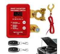 Stacca Batteria 12V per Auto, Stacca Batteria 12V per Auto con Telecomando, Staccabatteria Automatico Antifurto, Batteria per Auto 240A, per batterie auto, camion e vari veicoli