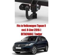 Staccabile Traino Barra Per VW Tiguan II (2016-2024) & 7 Perno Bypass Relè Kit -