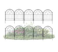 Staccionata decorativa da giardino,Recinto Esterno ad per Cani e Conigli | 10 Pezzi Di Recinzione Per Bordure Aiuole E Cortile - Protezione per Aiuole Fiori Ortaggi per Esterno Giardino Cortile