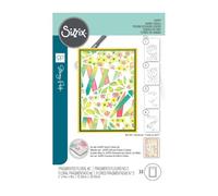 Stacey Park's Fragmented Floral #2 Stencil A6 4PK by Sizzix