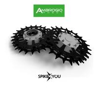 Stachelräder per Il Premium AMBROGIO L25I Protech, L35I Tosaerba Acciaio Inox 3M