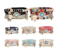 Stack - Bracciale da donna, stile bohémien, con simbolo dell'amicizia a più strati, ideale per danza, matrimonio, viaggi