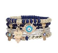 Stack - Bracciale da donna, stile bohémien, con simbolo dell'amicizia a più strati, ideale per danza, matrimonio, viaggi