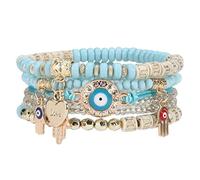 Stack - Bracciale da donna, stile bohémien, con simbolo dell'amicizia a più strati, ideale per danza, matrimonio, viaggi