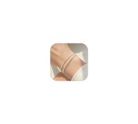 Stack Bracciali da donna Braccialetti oro/argento per le donne Impermeabile Set di gioielli in oro 14 carati per le donne Trendy Sottile Delicato Impilabile Cuban Link Paperclip Catena Braccialetto