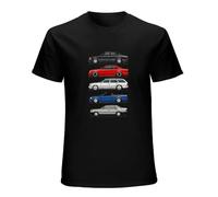 Stack of W124 E Class Men T Shirts Round Collar Tops Short Sleeve O-Neck Tshirt Men Youth Car Styling T-Shirt BlackM Black M