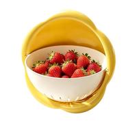 Stackable Double-layer Bowl Rinses, Drains, And Serves Fruits, Vegetables,