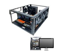 Stackable Open Chassis Motherboard Case Rack | X79 X99 EATX Support Frame | DIY Aluminum Cooling Fan Stand, 360mm Water Cooling Compatible, Overclocking Heat Dissipation
