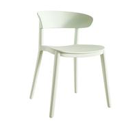 Stackable Outdoor Patio Chairs Plastic Dining with Backrest for Porch Indoor And Use Living Room (Matcha Green 4*Chairs)