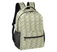 Stacked Us - Zaino scolastico con banconote da cento dollari, fodera morbida, S, Accatastati Noi Cento Dollari Banconote, Small, Zaino | Borsa con corpo in piedi multi scomparto per riporre oggetti, per lo shopping nel fine settimana, studenti elementari