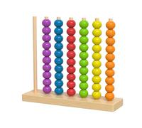 Stacking Games Wooden Puzzle, Matching Colorful Bead Organizer, Color Sorting Toy with Stable Design, Fun Family Play for Kids Boys Girls, Outdoor Travel Easter Party Classroom Supplies for Learning