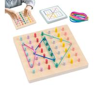 Stacking Peg Board, Geometric Learning Game Toy, Color Matching Pegboard Set con 16 pezzi Shape Sorting Design, for Children Boys Girls Play, Home Indoor School Birthday