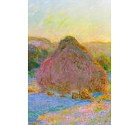 Stacks of Wheat (End of Summer) - Claude Monet - Notebook: 120 Lined Pages 6" x 9" Journal Diary Notepad