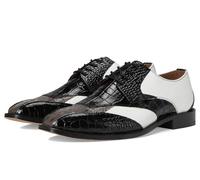 Stacy Adams Tristano Bike Toe Lace Up, Oxford Uomo, Nero Grigio Bianco, 42 EU