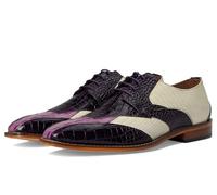 Stacy Adams Tristano - Scarpe Oxford da uomo con lacci, Viola multicolore., 12 Wide