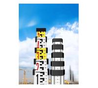 Stadia Telescopica di Livellamento，Asta Topografica con Scala Millimetrica | Lega di alluminio; design telescopico; adatta per rilievi e costruzioni; include borsa(700 cm)