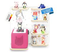 stadtecken Scaffale in legno per scatola musicale, adatto per Toniebox & ca. 40 tonies, ideale per la cameretta dei bambini, da appoggiare o appendere, espandibile (principessa)