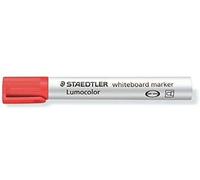 Staedtler Lumocolor 351 Pennarello per Lavagna - Punta Rotonda - Linea 2mm - Cappuccio con Clip - Colore Rosso