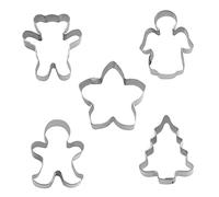 Städter 004603 Tagliapasta Natale - Mini - Set tagliapasta in acciaio inox, argento