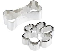 Städter 066137 - Set stampini a Forma di Snack per Cani, in Acciaio Inox, 2 Pezzi