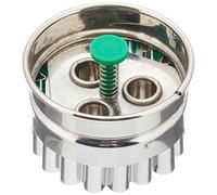 Städter 954053 Linzer 3 Fori Tagliapasta con espulsore Klein, Acciaio Inossidabile, Argento/Verde, 4,8 x 4,8 x 4,8 cm