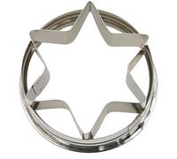 Staedter - Anello Esterno Linzer Star, 4 cm, in Acciaio Inox, Colore: Argento