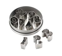 Städter cb58914 Cake Boss Biscotti a Forma di Numeri Set, Acciaio Inossidabile, Argento, 12 x 12 x 3 cm