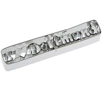 Staedter i Love Dortmund Shape Cookie Cutter, Argento