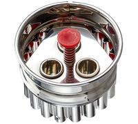 Staedter Linzer con espulsione. 3 Fori, Acciaio Inossidabile, Argento-Rosso, 4.8 x 4.8 x 4.8 cm