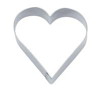 Stampini per Biscotti a Forma di Cuore Forma per Quiche, Argento, Banda stagnata, Silver, 13 x 3 cm