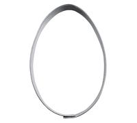 Staedter Stampini per Biscotti a Forma di in Acciaio Inox a Forma di Uovo, Argento, 5.5 cm