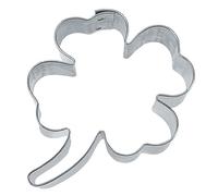 Stampini per Biscotti a Forma di Quadrifoglio, Argento, 7 cm