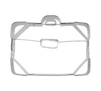 Staedter Stampini per Biscotti a Forma di Valigia Forma, Argento, Acciaio Inossidabile, Silver, 7,5 cm