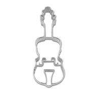 Stampini per Biscotti a Forma di Violino, Argento, Acciaio Inossidabile, Silver, 8,5 cm