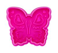 Städter Stampino a forma di farfalla con espulsore, plastica alimentare, 6 cm, rosa, lavabile in lavastoviglie, 169333