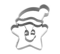 Städter Stampino a forma di stella con cappello, 6,5 cm, in acciaio inox e lavabile in lavastoviglie, per impasto, fondente, marzapane, fai da te e modellazione, 217348