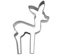 Staedter - Stampo per biscotti a forma di cervo, 7,5 cm, in acciaio inox, colore: Argento