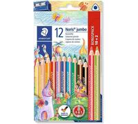 Staedtleler Jumbo Noris 128 Confezione da 12 colori triangolari - Design ergonomico - Colori ordinati